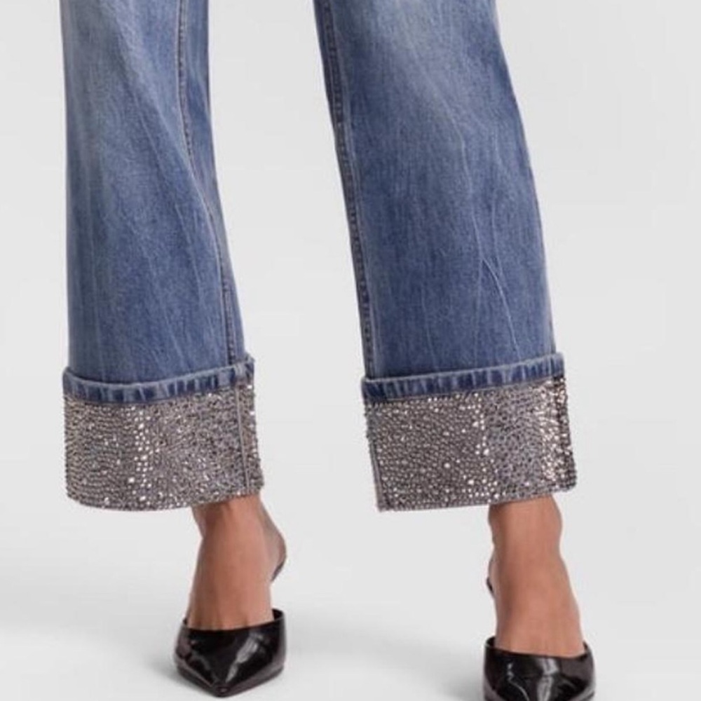 Embellished Cuff Alice and Olivia Jeans
